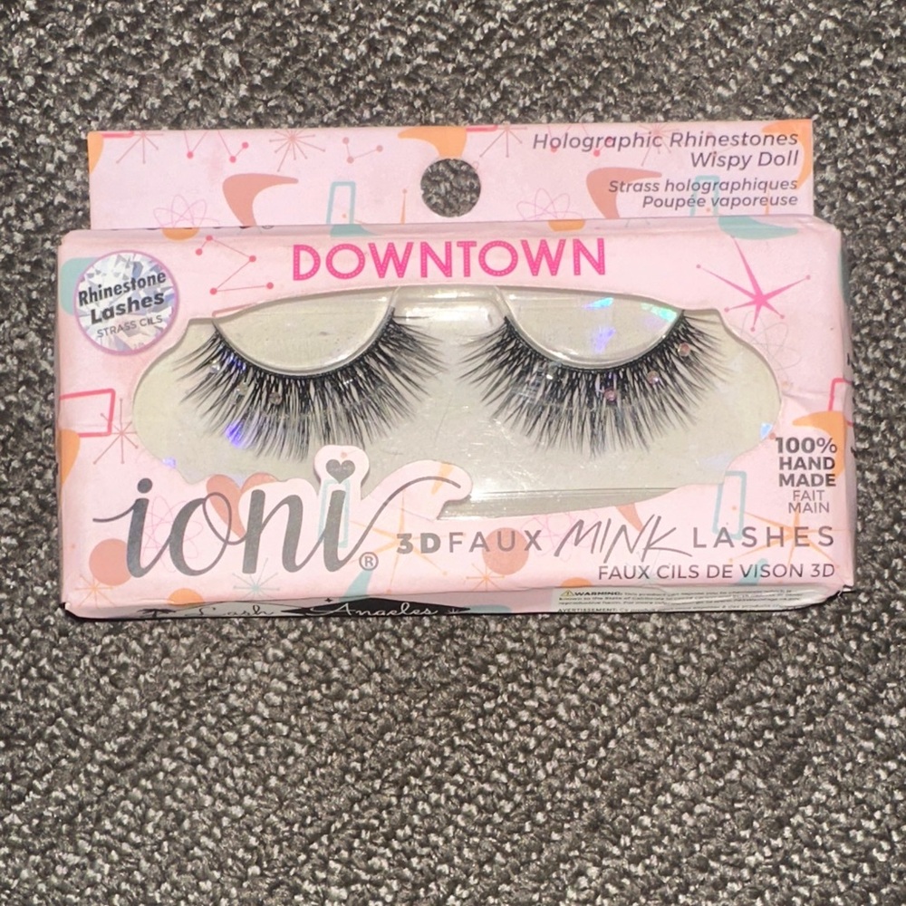 NIB Ioni 3D Downtown Faux Mink Lashes with Holographic Rhinestones